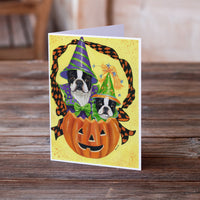 Boston Terrier Halloweenies Greeting Cards and Envelopes Pack of 8