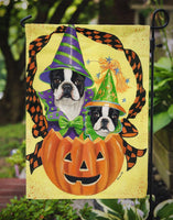 Boston Terrier Halloweenies Flag Garden Size PPP3033GF - Precious Pet Paintings