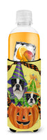 Boston Terrier Halloweenies Ultra Hugger for slim cans PPP3033MUK - Precious Pet Paintings