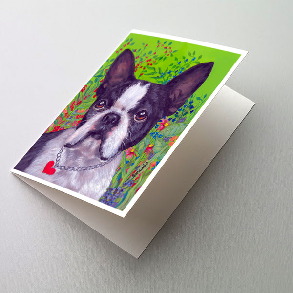 Buy this Boston Terrier Jungle Greeting Cards and Envelopes Pack of 8