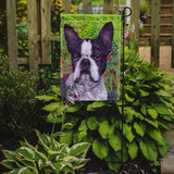 Boston Terrier Jungle Flag Garden Size PPP3034GF - Precious Pet Paintings