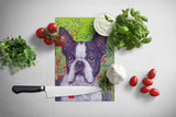 Boston Terrier Jungle Glass Cutting Board Large PPP3034LCB - Precious Pet Paintings