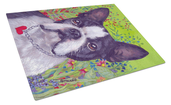 Buy this Boston Terrier Jungle Glass Cutting Board Large PPP3034LCB