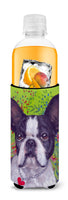 Boston Terrier Jungle Ultra Hugger for slim cans PPP3034MUK - Precious Pet Paintings