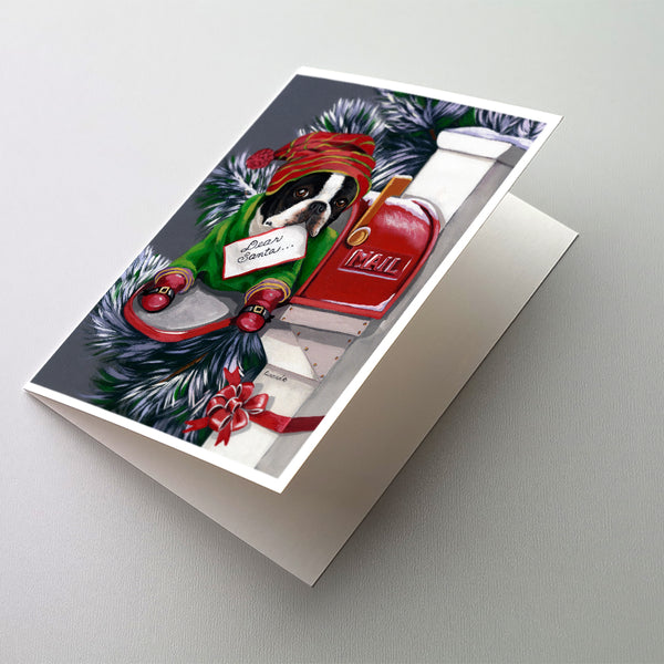 Buy this Boston Terrier Letter to Santa Christmas Greeting Cards and Envelopes Pack of 8