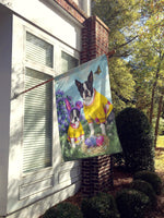 Boston Terrier Easter Bunny Flag Canvas House Size PPP3037CHF - Precious Pet Paintings