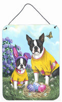 Buy this Boston Terrier Easter Bunny Wall or Door Hanging Prints PPP3037DS1216
