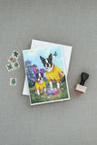 Boston Terrier Easter Bunny Greeting Cards and Envelopes Pack of 8