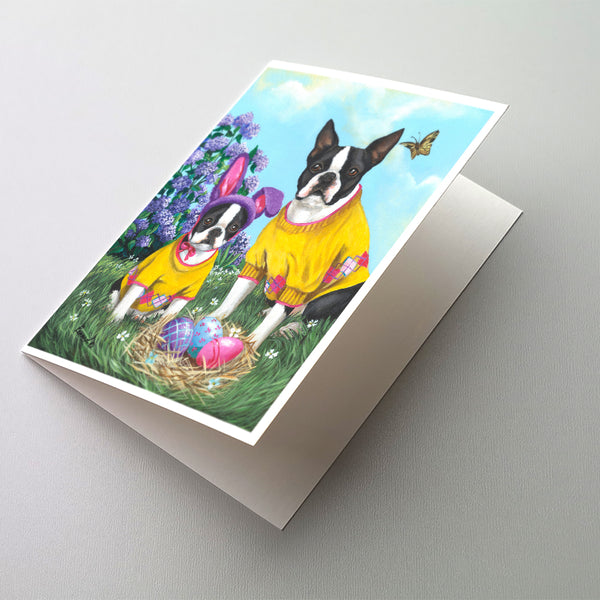 Buy this Boston Terrier Easter Bunny Greeting Cards and Envelopes Pack of 8
