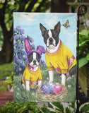 Boston Terrier Easter Bunny Flag Garden Size PPP3037GF - Precious Pet Paintings