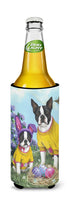 Boston Terrier Easter Bunny Ultra Hugger for slim cans PPP3037MUK - Precious Pet Paintings