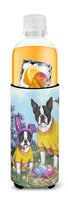Boston Terrier Easter Bunny Ultra Hugger for slim cans PPP3037MUK - Precious Pet Paintings
