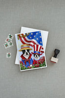 Boston Terrier USA Greeting Cards and Envelopes Pack of 8
