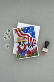 Boston Terrier USA Greeting Cards and Envelopes Pack of 8