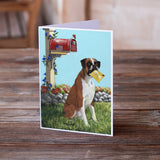 Boxer Got Mail Greeting Cards and Envelopes Pack of 8