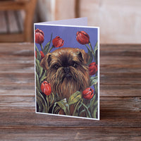 Brussels Griffon Peek a Boo Greeting Cards and Envelopes Pack of 8