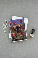 Brussels Griffon Peek a Boo Greeting Cards and Envelopes Pack of 8
