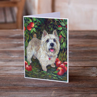 Cairn Terrier Apples Greeting Cards and Envelopes Pack of 8