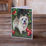 Cairn Terrier Apples Greeting Cards and Envelopes Pack of 8