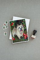Cairn Terrier Apples Greeting Cards and Envelopes Pack of 8