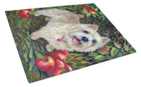 Buy this Cairn Terrier Apples Glass Cutting Board Large PPP3042LCB