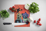 Cairn Terrier Pirates Halloween Glass Cutting Board Large PPP3043LCB