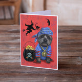Cairn Terrier Black Pirate Halloween Greeting Cards and Envelopes Pack of 8