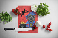 Cairn Terrier Black Pirate Halloween Glass Cutting Board Large PPP3044LCB