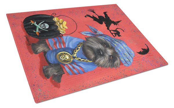 Buy this Cairn Terrier Black Pirate Halloween Glass Cutting Board Large PPP3044LCB