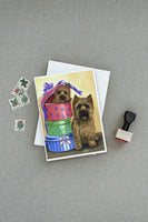 Cairn Terrier Boudoir Greeting Cards and Envelopes Pack of 8