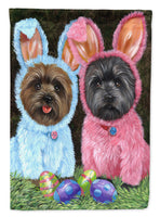 Buy this Cairn Terrier Easter Bunnies Flag Canvas House Size PPP3046CHF