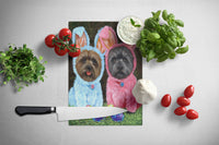 Cairn Terrier Easter Bunnies Glass Cutting Board Large PPP3046LCB