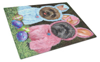 Buy this Cairn Terrier Easter Bunnies Glass Cutting Board Large PPP3046LCB