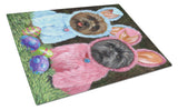 Buy this Cairn Terrier Easter Bunnies Glass Cutting Board Large PPP3046LCB
