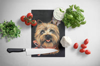 Cairn Terrier Butterfly Glass Cutting Board Large PPP3047LCB