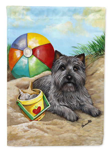 Buy this Cairn Terrier At the Beach Flag Canvas House Size PPP3048CHF