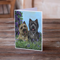Cairn Terrier Donation Greeting Cards and Envelopes Pack of 8