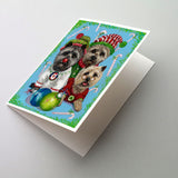 Buy this Cairn Terrier Christmas Elves Greeting Cards and Envelopes Pack of 8