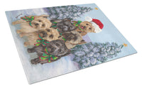 Buy this Cairn Terrier Christmas Family Tree Glass Cutting Board Large PPP3051LCB