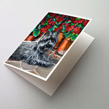 Buy this Cairn Terrier Geraniums Greeting Cards and Envelopes Pack of 8