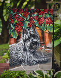 Cairn Terrier Geraniums Flag Garden Size PPP3052GF