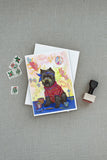 Cairn Terrier Hippie Dippie Greeting Cards and Envelopes Pack of 8