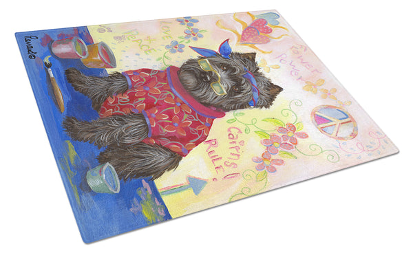 Buy this Cairn Terrier Hippie Dippie Glass Cutting Board Large PPP3053LCB