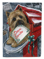 Buy this Cairn Terrier Christmas Letter to Santa Flag Canvas House Size PPP3054CHF