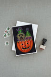 Cairn Terrier Halloween PeekaBoo Greeting Cards and Envelopes Pack of 8