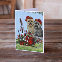 Cairn Terrier Pipers Greeting Cards and Envelopes Pack of 8