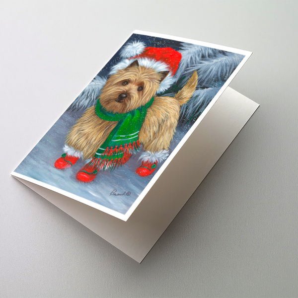 Buy this Cairn Terrier Christmas Red Boots Greeting Cards and Envelopes Pack of 8