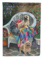 Buy this Cairn Terrier Trio Flag Canvas House Size PPP3059CHF