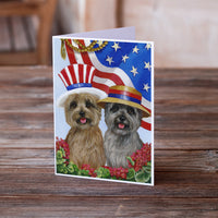 Cairn Terrier USA Greeting Cards and Envelopes Pack of 8