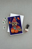 Cairn Terrier Halloween Witch Greeting Cards and Envelopes Pack of 8